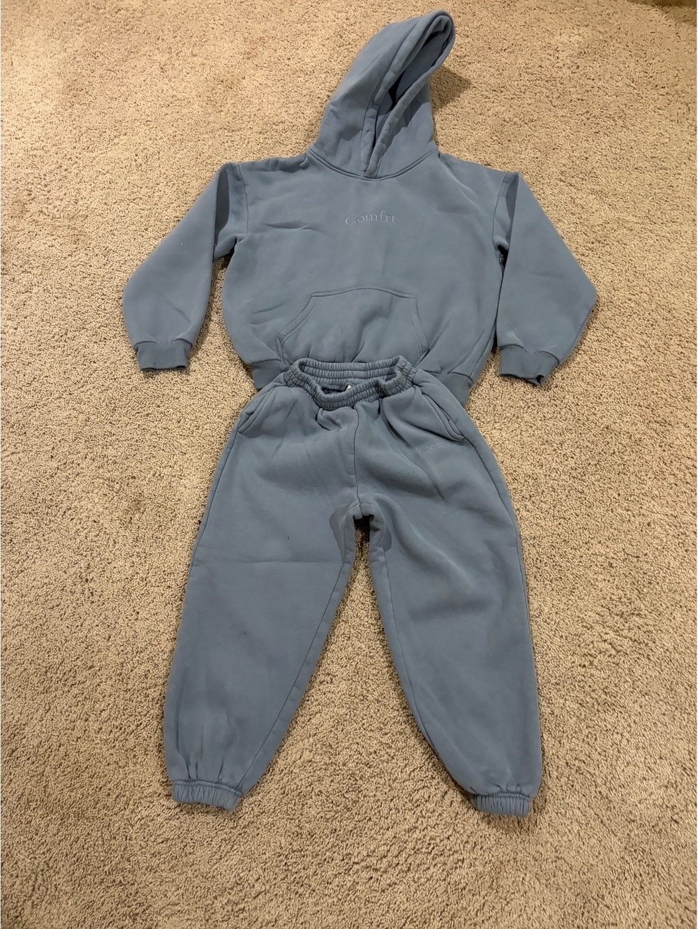 Comfrt Signature Hoodie & Jogger Sweatpants Bundle Unisex Kids XL Sky Blue - Picture 2 of 14
